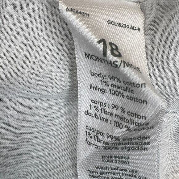 OshKosh Baby B'gosh Girl Cotton Peasant Dress Green Floral Size 18 Months - Picture 5 of 5